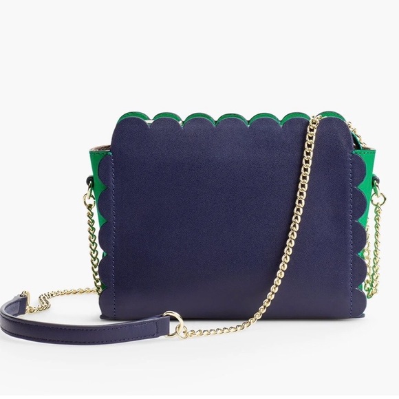 Talbots Handbags - Talbots PLANO SCALLOPED-LEATHER CROSSBODY BAG